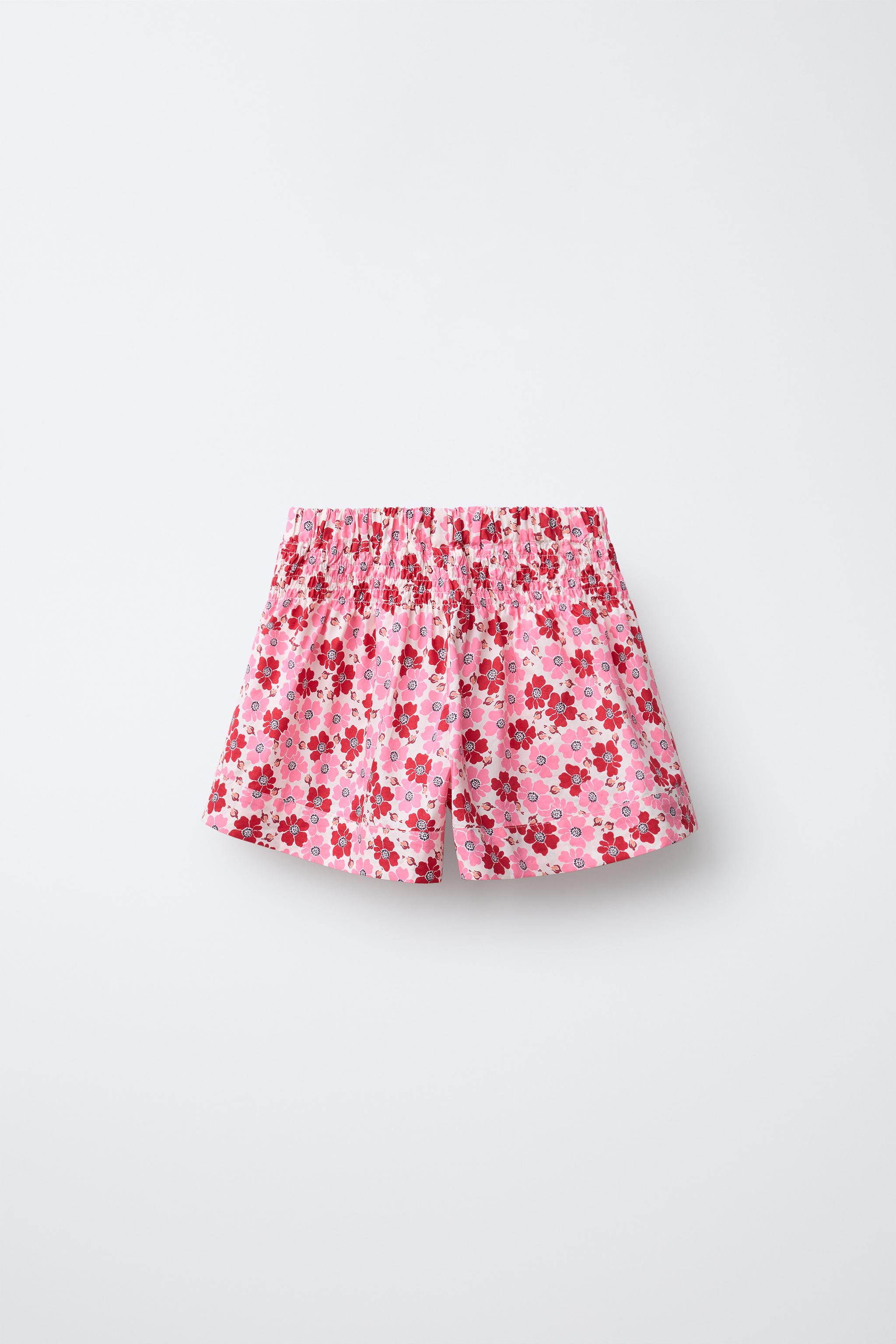 FLORAL POPLIN SHORTS
